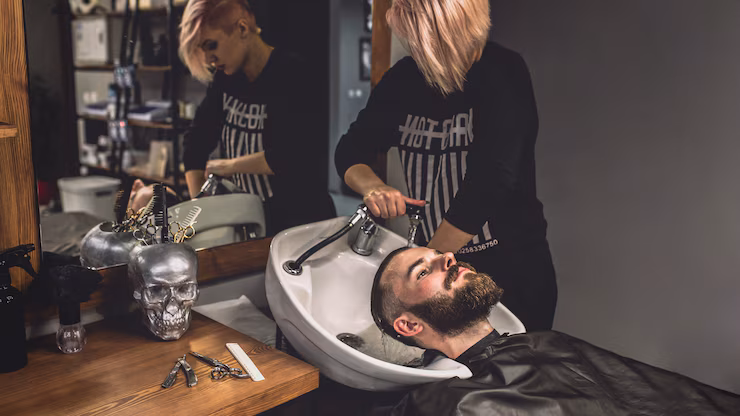 Traditional hot towel shave